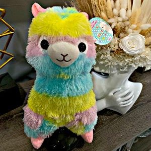Amuse Alpacasso Rainbow Alpaca Plush
